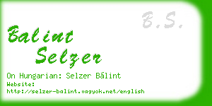 balint selzer business card