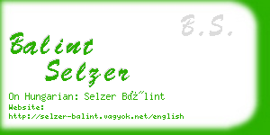 balint selzer business card